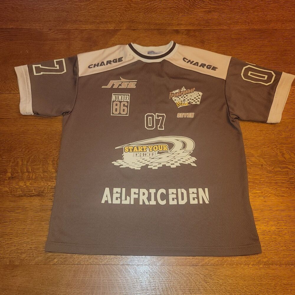 Aelfric Eden Jersey Men Small Racing TShirt Brown Yellow 2 Sided